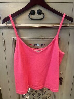 St. John Pink Slim-Strap Knit Camisole